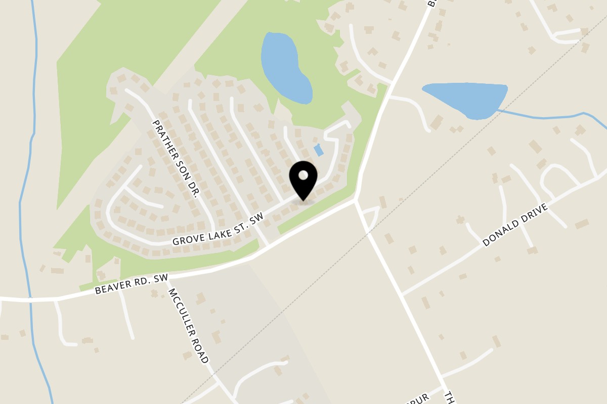 Map showing the location of 4543 Grove Lake St SW on 4543 Grove Lake St SW in Loganville